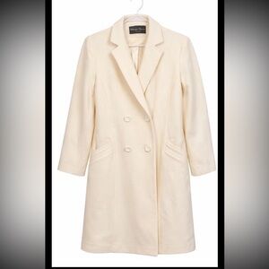 Wellington Fashions Merino Wool Vintage Ivory Women’s Coat USA Made Size Medium